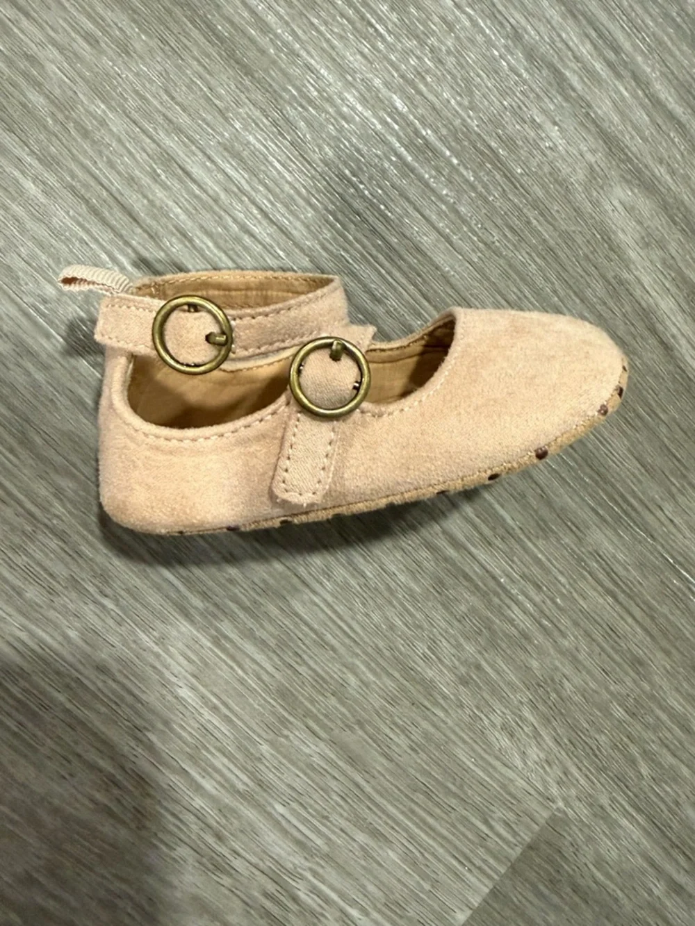 Old Navy Pink-Tan Mary Jane Baby Shoes